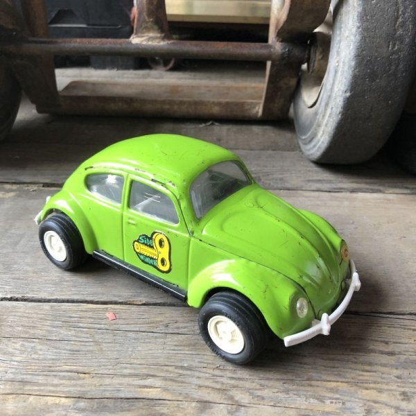 画像2: 60s Vintage Tonka Volkswagen VW Beetle Bug Green (M001)