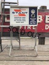 Vintage Stant Gas Oil Radiator Caps Gas Station Metal Display Cabinet (M018)