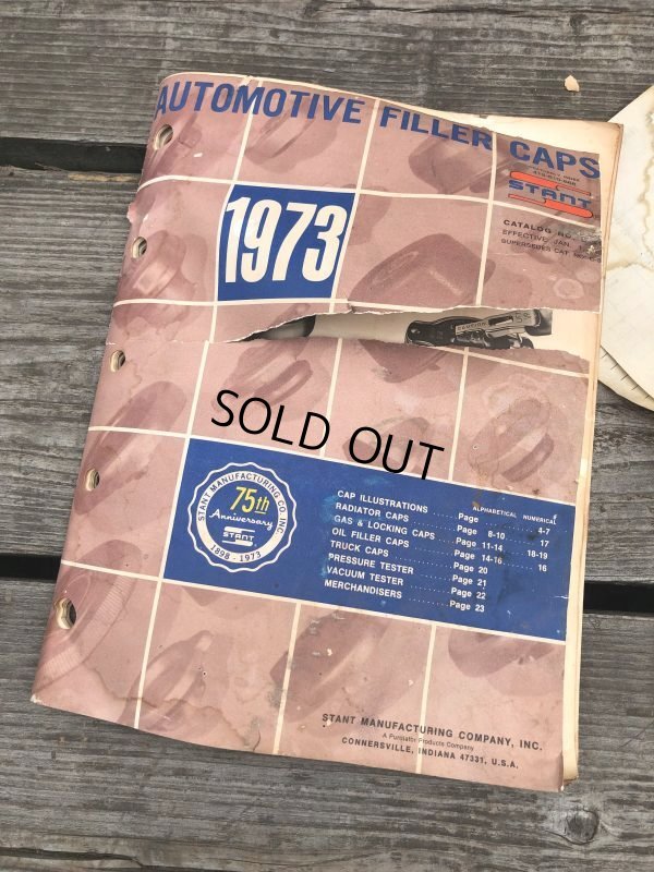 画像12: Vintage Stant Gas Oil Radiator Caps Gas Station Metal Display Cabinet (M018)