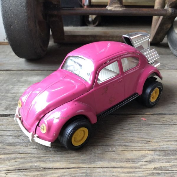 画像2: 60s Vintage Tonka Volkswagen VW Beetle Bug Pink (M002)