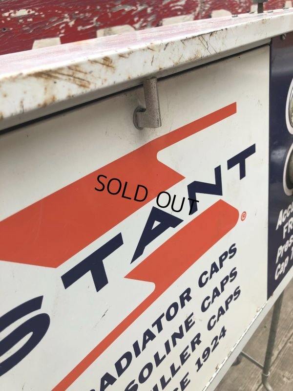 画像10: Vintage Stant Gas Oil Radiator Caps Gas Station Metal Display Cabinet (M018)