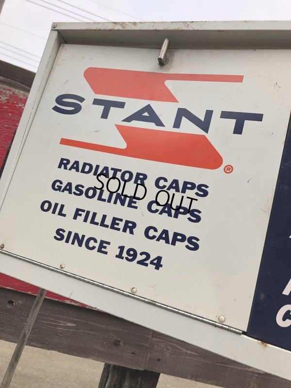 画像23: Vintage Stant Gas Oil Radiator Caps Gas Station Metal Display Cabinet (M018)