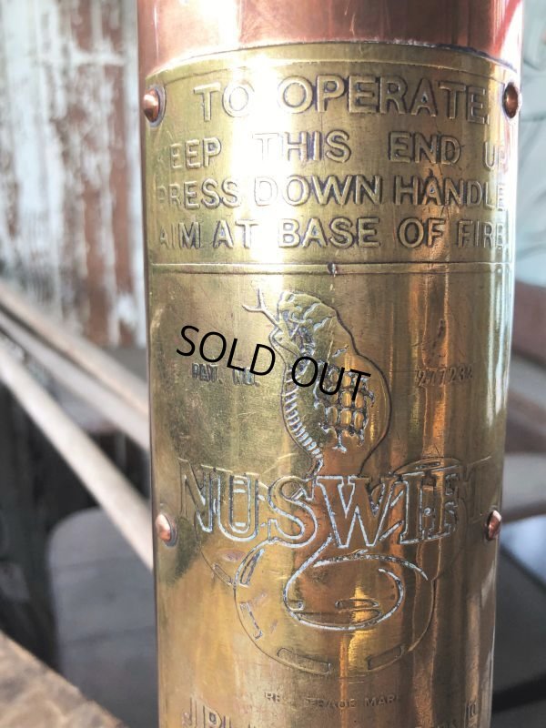 画像18: 20s Antique Nuswift J. Blakeborough & Sons Brass Fire Extinguisher (M019)