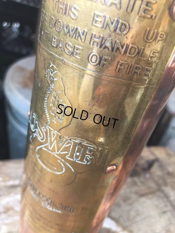 画像17: 20s Antique Nuswift J. Blakeborough & Sons Brass Fire Extinguisher (M019)