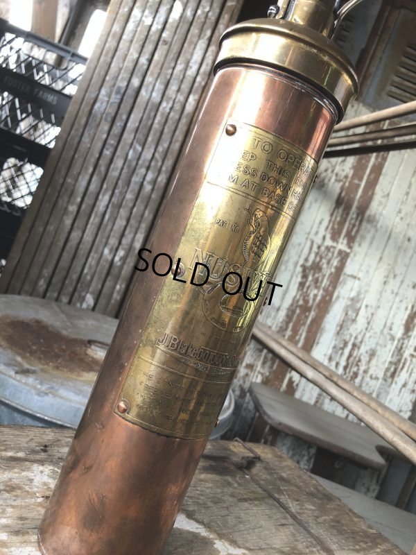 画像16: 20s Antique Nuswift J. Blakeborough & Sons Brass Fire Extinguisher (M019)