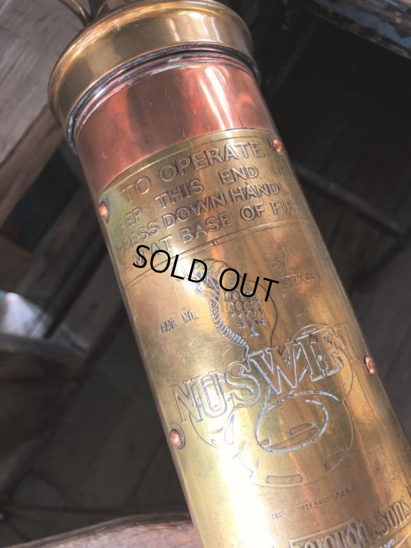 画像13: 20s Antique Nuswift J. Blakeborough & Sons Brass Fire Extinguisher (M019)