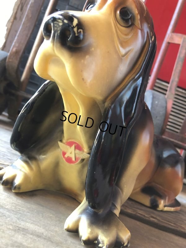 画像8: 60s Vintage FLYING A Gasoline Axelrod Basset Hound Advertising Coin Bank (M024)