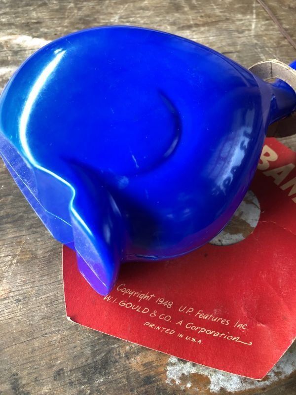 画像5: 1949 Vintage Comic Strip Al Capp's Lil' Abner Shmoo Coin Bank w/Card (M029) 