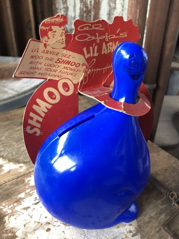 画像9: 1949 Vintage Comic Strip Al Capp's Lil' Abner Shmoo Coin Bank w/Card (M029) 