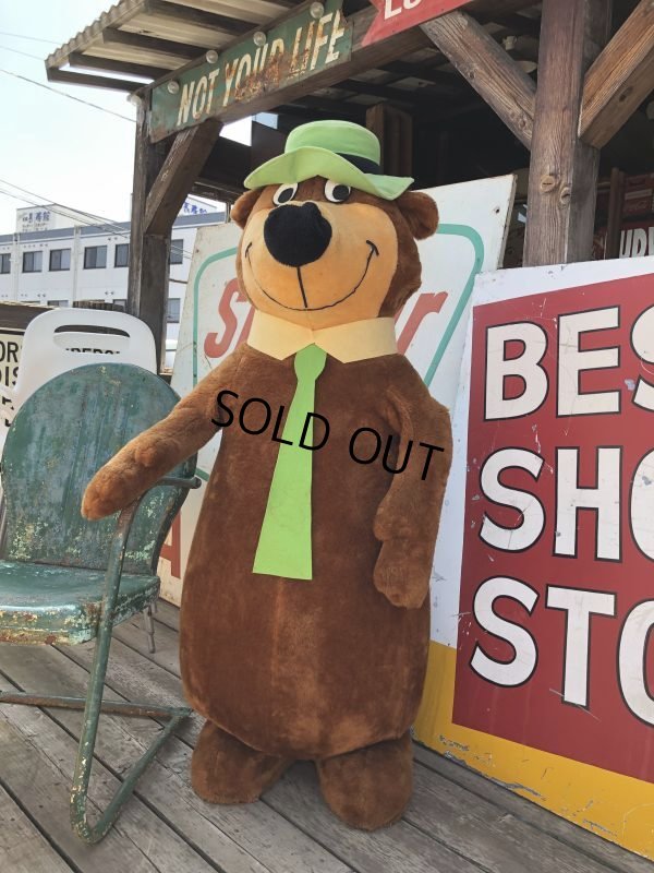 画像1: 80s Mighty Star Hanna Barbera Yogi Bear Giant Size Plush Doll 145cm !! (M030) 