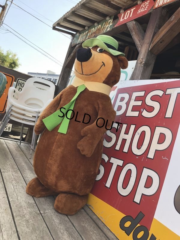 画像20: 80s Mighty Star Hanna Barbera Yogi Bear Giant Size Plush Doll 145cm !! (M030) 