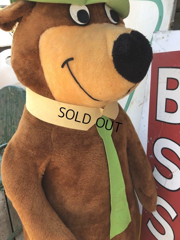 画像10: 80s Mighty Star Hanna Barbera Yogi Bear Giant Size Plush Doll 145cm !! (M030) 