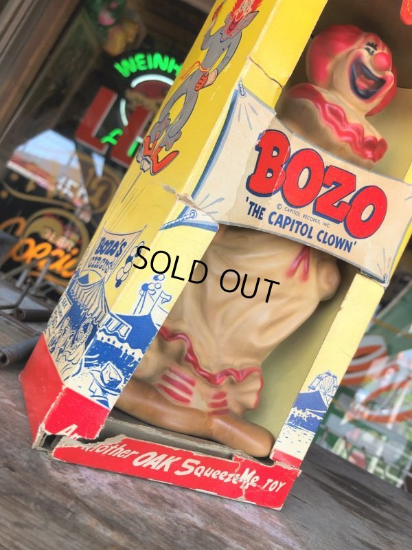 画像13: Vintage BOZO Squeeze Me Rubber Toy THE OAK RUBBER COMPANY w/Box (M031) 