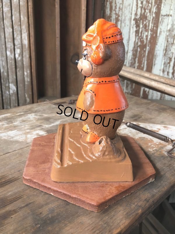 画像2: 60s Travelodge Sleepy Bear Counter Display Pen Holder Hard to Find ! (M034)