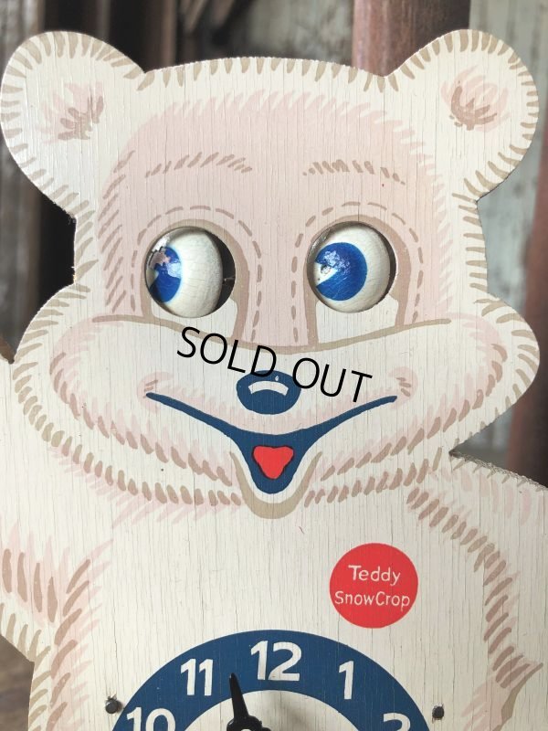 画像7: 50s Vintage Teddy Snow Crop Orange Juice Weight Driven Clock (M035)