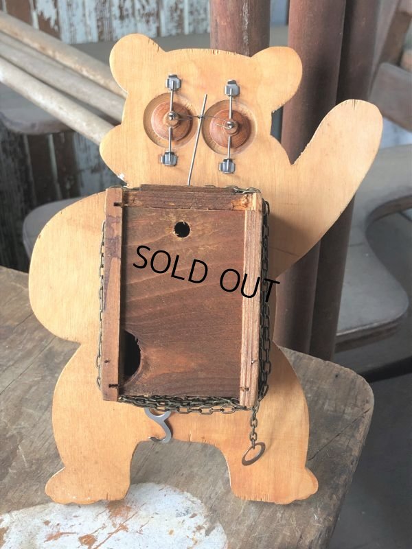 画像10: 50s Vintage Teddy Snow Crop Orange Juice Weight Driven Clock (M035)