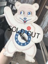 50s Vintage Teddy Snow Crop Orange Juice Weight Driven Clock (M035)