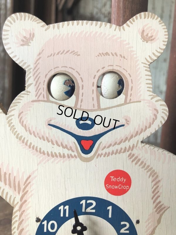 画像8: 50s Vintage Teddy Snow Crop Orange Juice Weight Driven Clock (M035)