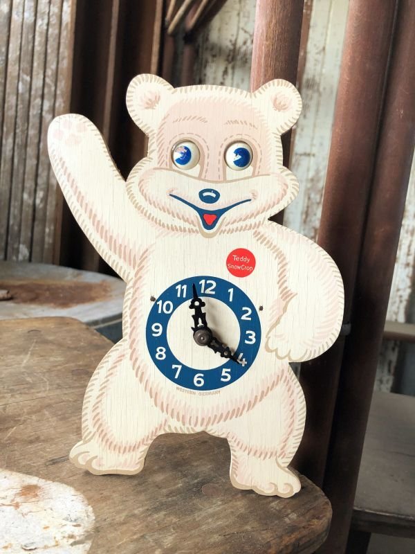 画像2: 50s Vintage Teddy Snow Crop Orange Juice Weight Driven Clock (M035)