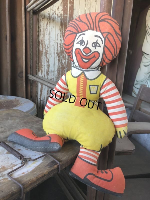 画像1: 70s Vintage McDonald's Pillow Doll Ronald McDonald (M038)