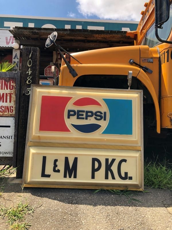 画像1: Vintage Pepsi Cola Advertising Double Sided Light Box Hanging Sign Huge ! (M042)