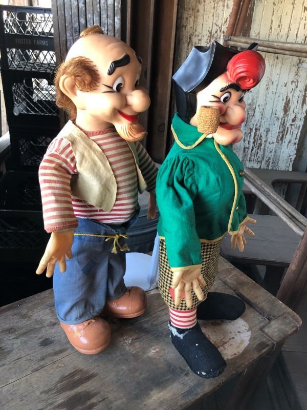 画像11: 50s Vintage Baby Barry Toy Dogpatch Al Capp's Mammy & Pappy Yokum Big Size Doll Set 51cm (M044) 