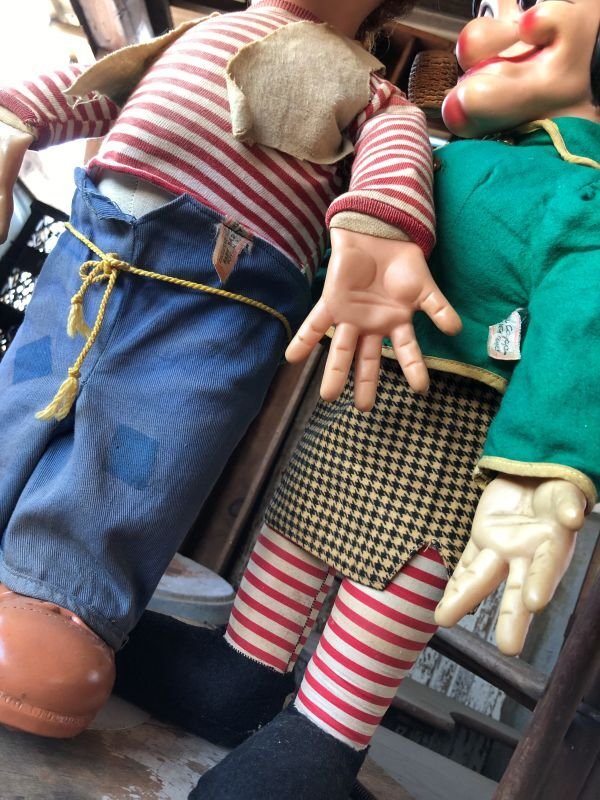 画像13: 50s Vintage Baby Barry Toy Dogpatch Al Capp's Mammy & Pappy Yokum Big Size Doll Set 51cm (M044) 