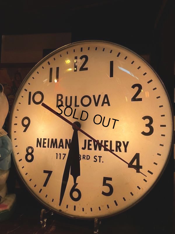画像1: Antique Bulova Electric Light Up Advertising Clock (M051) 