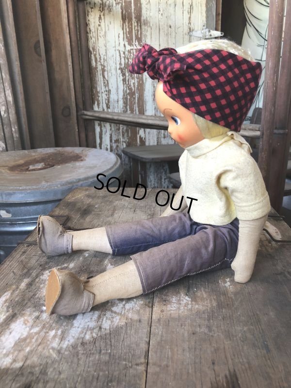 画像4: Antique American Primitive Celluloid Face Doll (M052) 