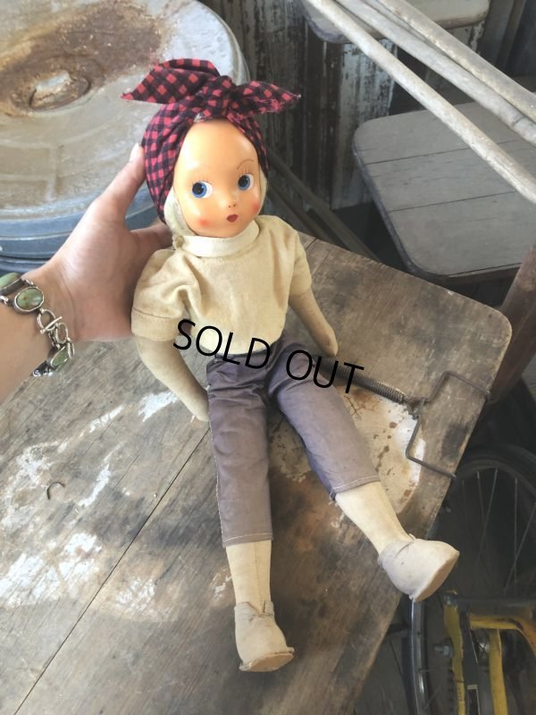 画像17: Antique American Primitive Celluloid Face Doll (M052) 