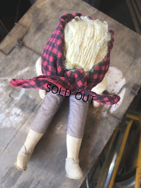 画像3: Antique American Primitive Celluloid Face Doll (M052) 