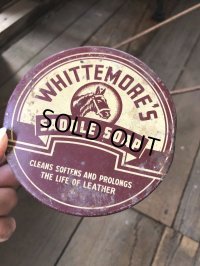 Vintage Saddle Soap Can WHITTEMORE'S (B076)