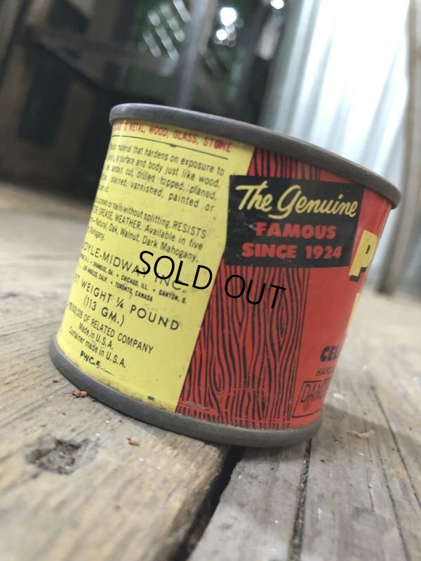 画像4: Vintage Natural PLASTIC WOOD Paint Can (B086)