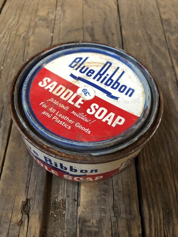 画像7: Vintage Blue Ribbon Saddle Soap Can (B087)