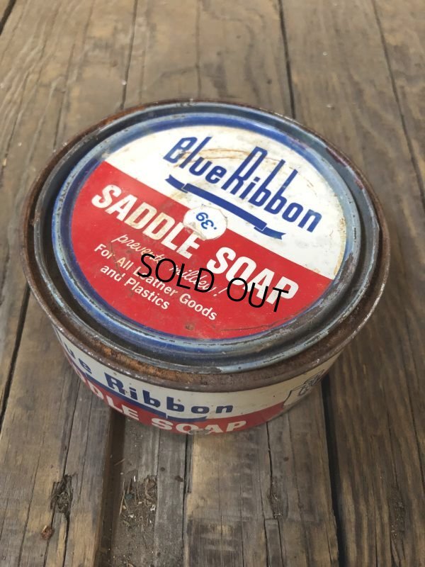 画像7: Vintage Blue Ribbon Saddle Soap Can (B087)