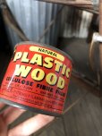 画像1: Vintage Natural PLASTIC WOOD Paint Can (B086) (1)