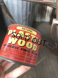 Vintage Natural PLASTIC WOOD Paint Can (B086)