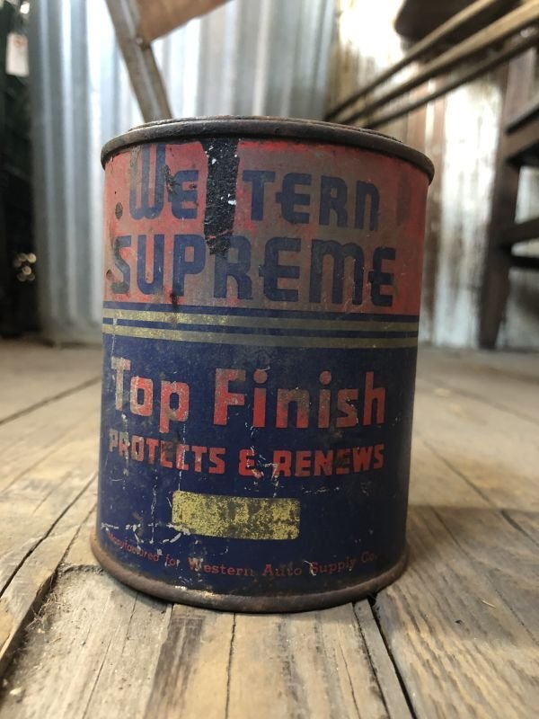 画像2: Vintage Oil Can Western Supreme Top Finish (B058)