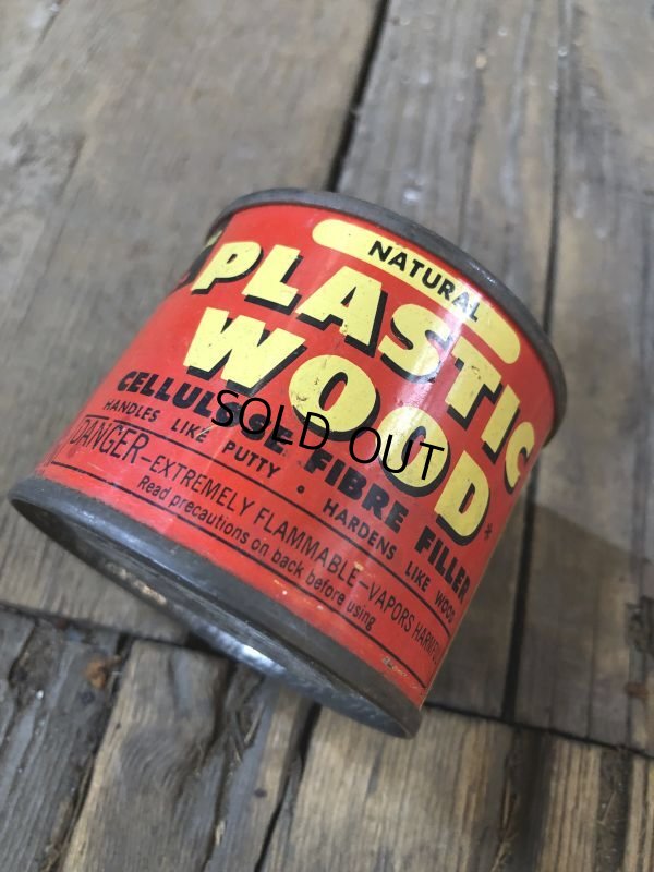 画像5: Vintage Natural PLASTIC WOOD Paint Can (B086)