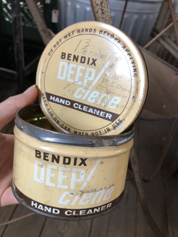 画像1: Vintage Hand Cleaner Can BENDIX Deep Clene (B060)