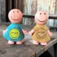 画像1: 60s UNEEDA DOLL HAPEE WEE Smile Face Vinyl Figure Peace Groovy Psychedelic Hippie Happy (M088)  (1)