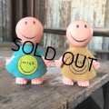 60s UNEEDA DOLL HAPEE WEE Smile Face Vinyl Figure Peace Groovy Psychedelic Hippie Happy (M088) 