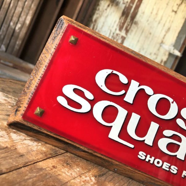 画像2: Vintage Crosby Square Shoes Advertising Store Display Sign (M089) 