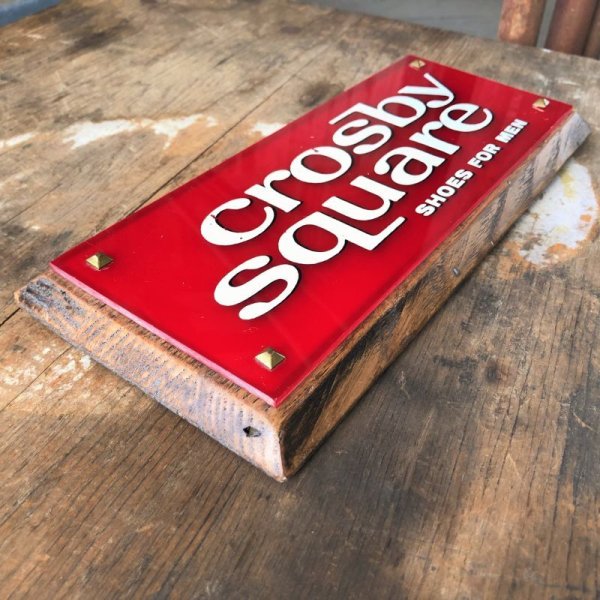 画像11: Vintage Crosby Square Shoes Advertising Store Display Sign (M089)