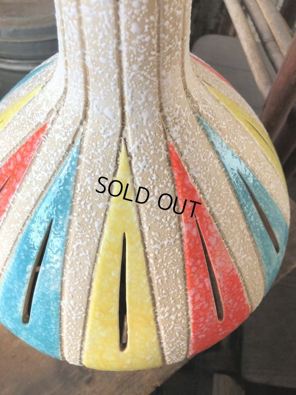 画像7: Vintage U.S.A Mid Century Pottery Ceramic Hanging Lamp (M090) 