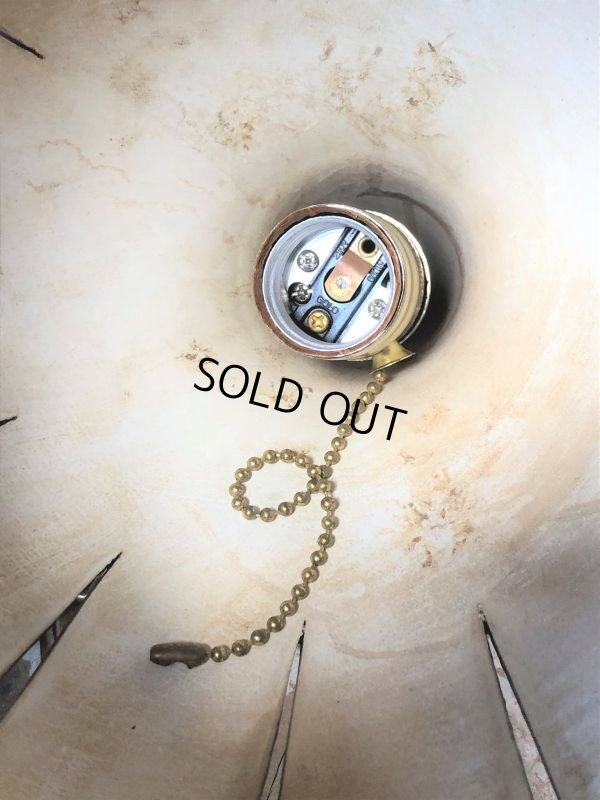 画像9: Vintage U.S.A Mid Century Pottery Ceramic Hanging Lamp (M090) 