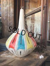 Vintage U.S.A Mid Century Pottery Ceramic Hanging Lamp (M090) 