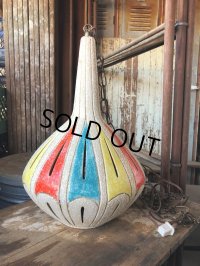 Vintage U.S.A Mid Century Pottery Ceramic Hanging Lamp (M090) 