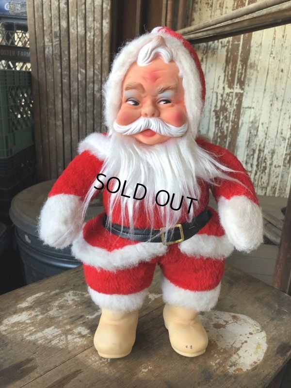 画像1: Vintage Santa Clause Rubber Face Doll 40cm (M101)