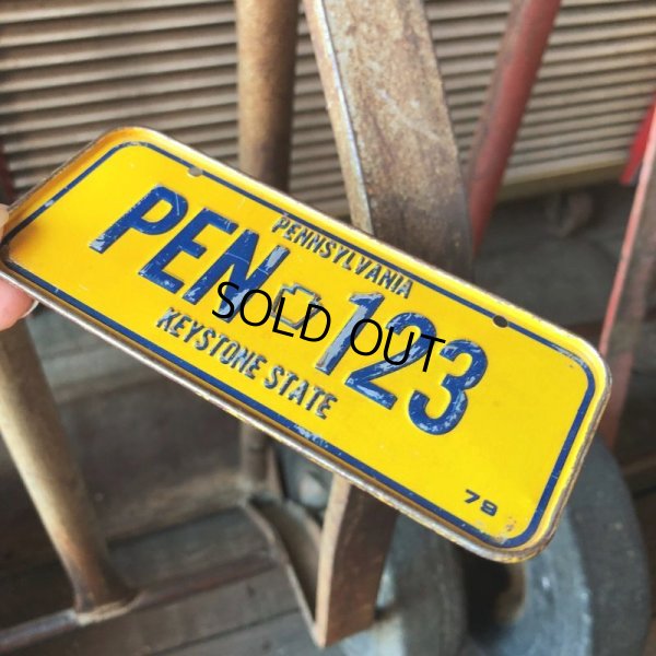 画像3: 70s Vintage Bicycle License Plate 1979 PENNSYLVANIA PEN-123 (M106)